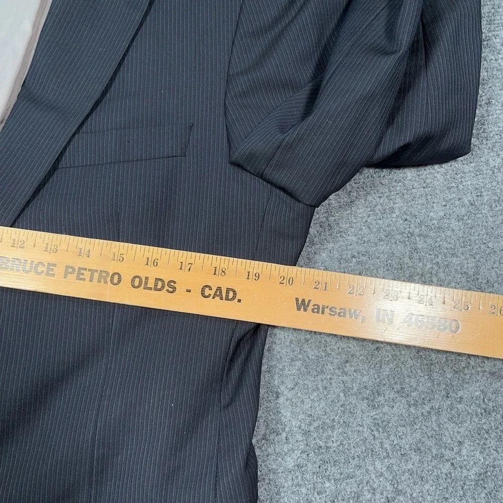 Mens Hugo Boss Sport‎ Coat Jacket Blazer 42S 100% Virgin Wool Blue Pin Stripe